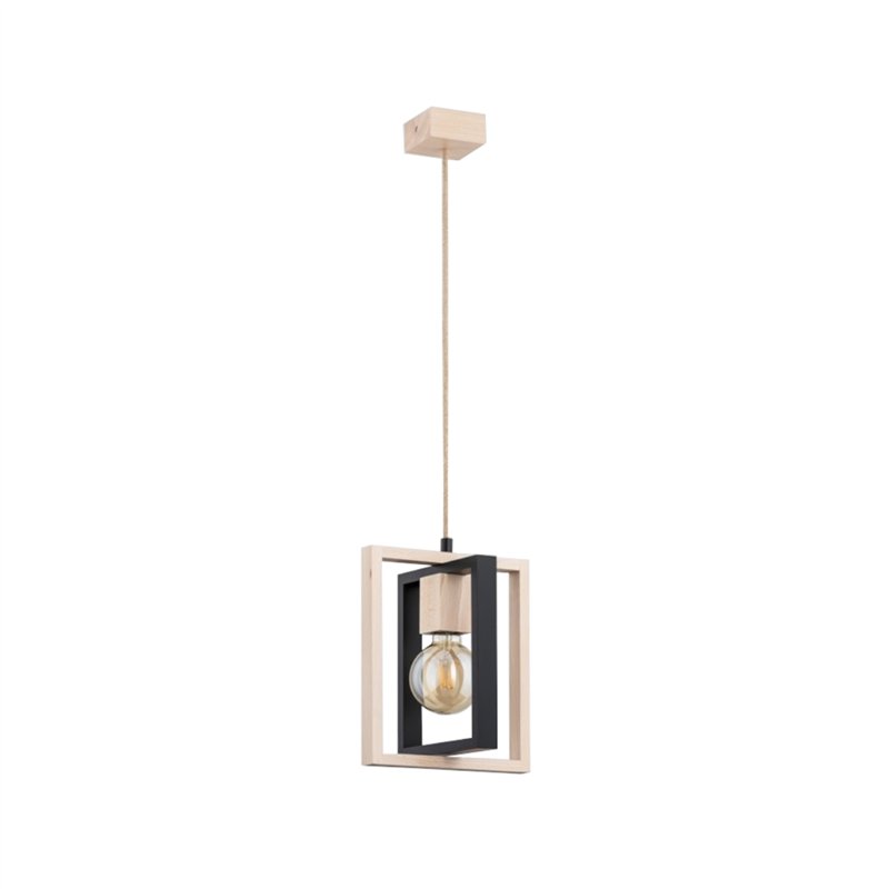 LUSI DREWNIANA 1xE27 Alfa Lampa Wisząca LUSI DREWNIANA 1xE27 Alfa Lampa Wisząca