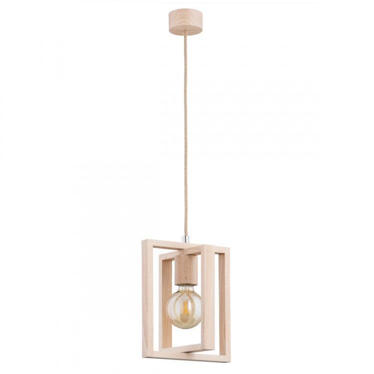 MOLI DREWNIANA 1xE27 Alfa Lampa Wisząca 61138