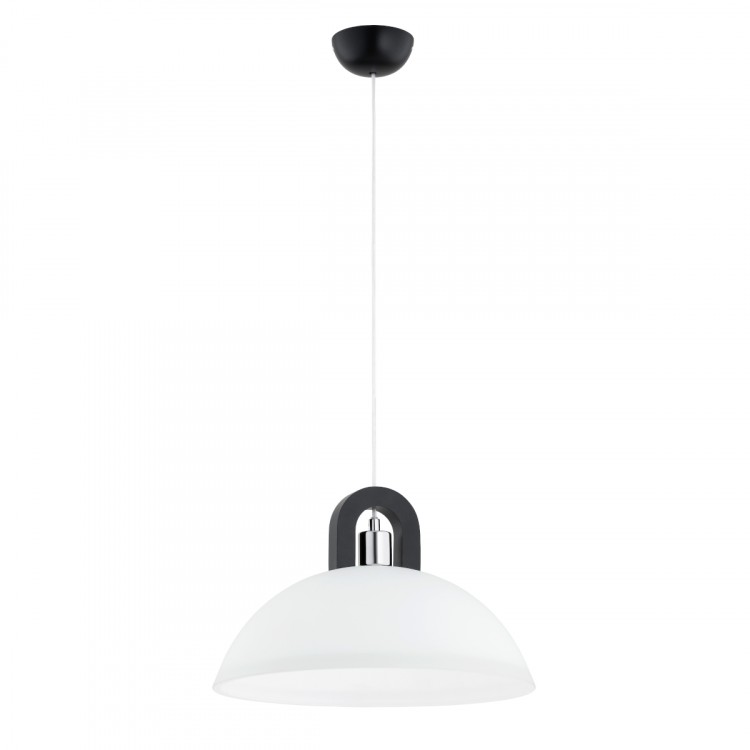 MIGOT DREWNIANA & CHROM 1xE27 Alfa Lampa Wisząca 61378
