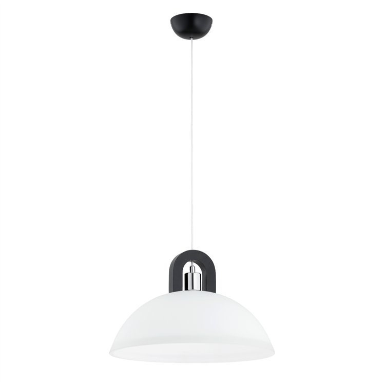 MIGOT DREWNIANA & CHROM 1xE27 Alfa Lampa Wisząca