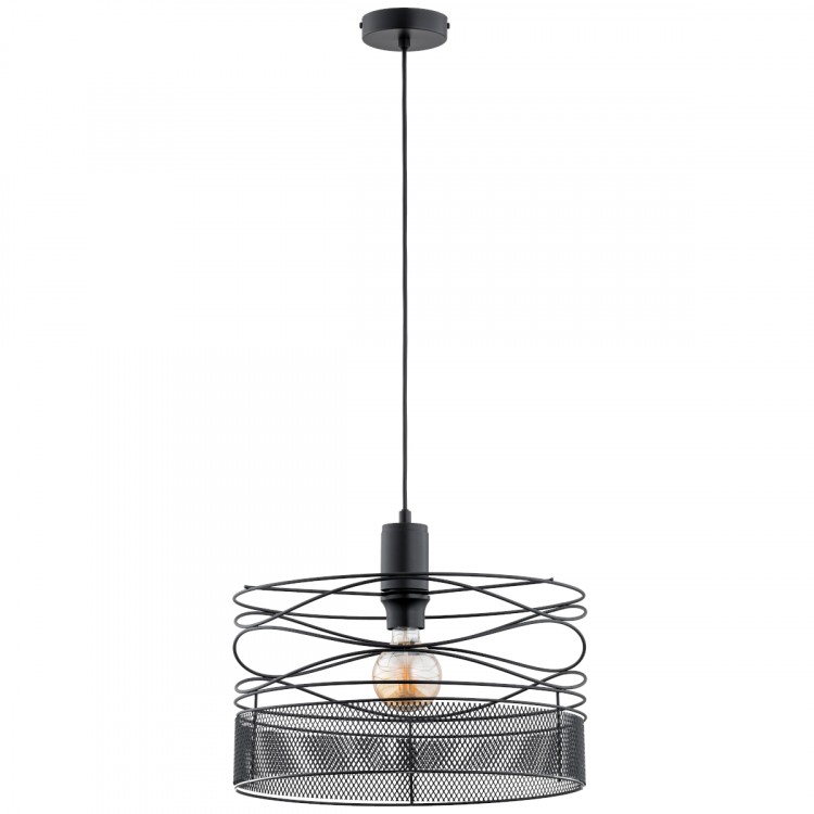 DIUK NET CZARNA 1xE27 Alfa Lampa Wisząca 61334