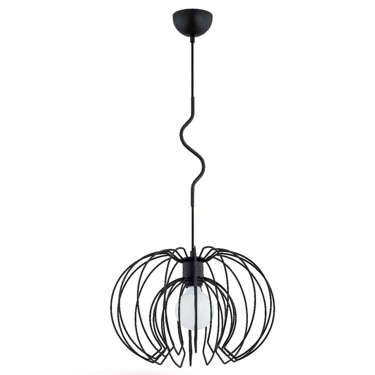 KIWI CZARNA 1xE27 Alfa Lampa Wisząca