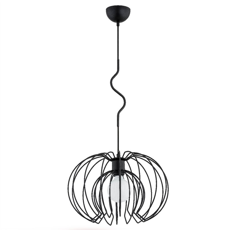 KIWI CZARNA 1xE27 Alfa Lampa Wisząca KIWI CZARNA 1xE27 Alfa Lampa Wisząca