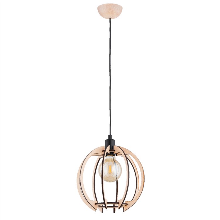 TOMMY SLIM DREWNIANA 1xE27 Alfa Lampa Wisząca