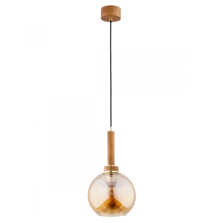 BALERINA DREWNIANA 1xE27 Alfa Lampa Wisząca 61197