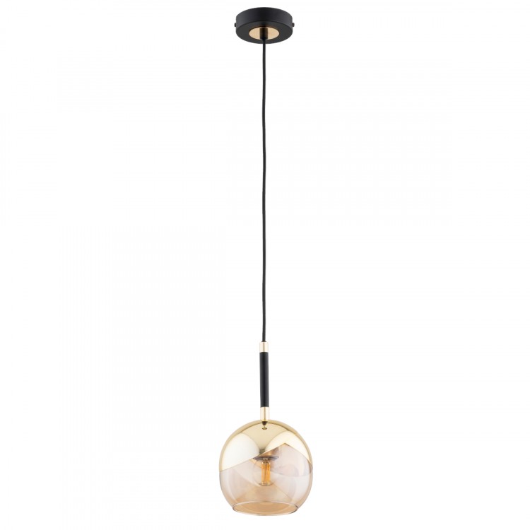 PRADA ZŁOTA & CZARNA 1xE27 Alfa Lampa Wisząca 61352