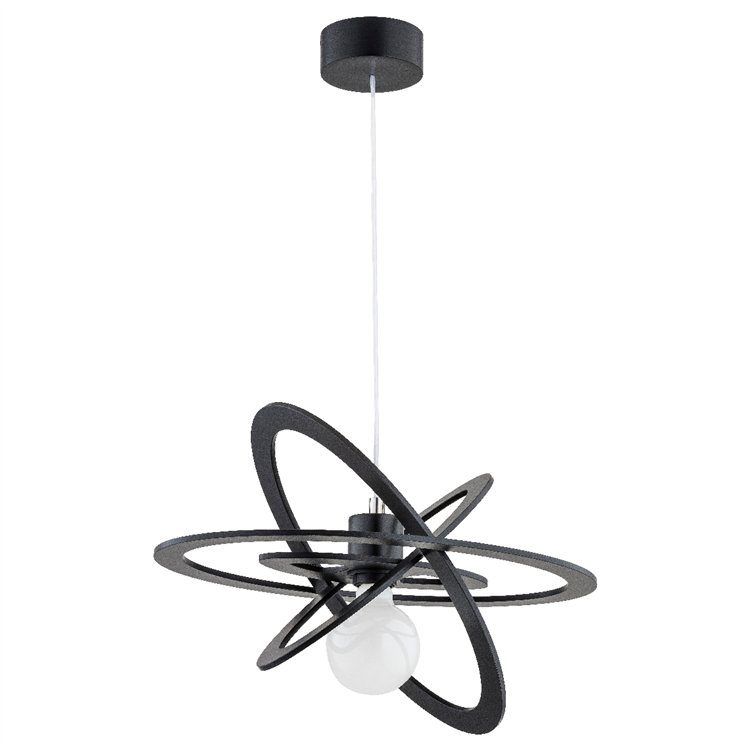 ORLANDO CZARNA 1xE27 Alfa Lampa Wisząca