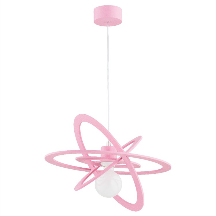 ORLANDO RÓŻOWA 1xE27 Alfa Lampa Wisząca