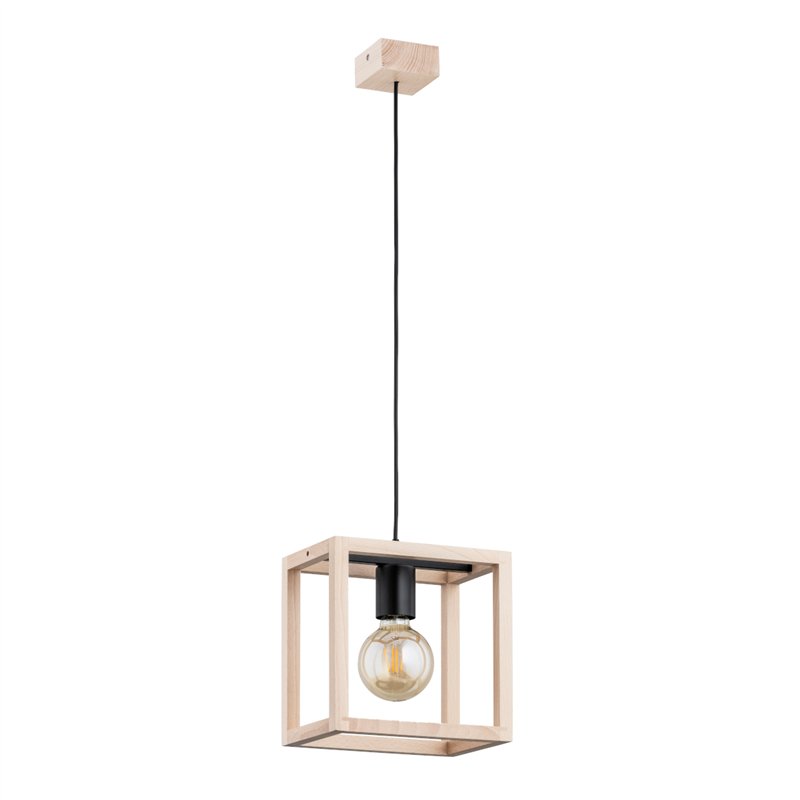 PAKO DREWNIANA 1xE27 Alfa Lampa Wisząca PAKO DREWNIANA 1xE27 Alfa Lampa Wisząca