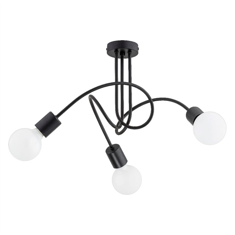 LUPO CZARNA 3xE27 Alfa Lampa Sufitowa