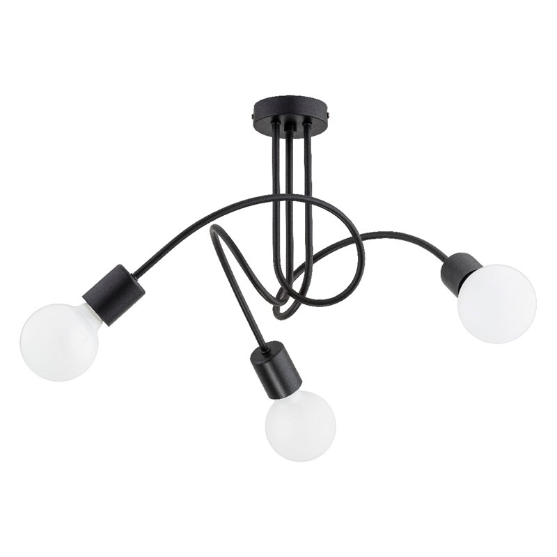 LUPO CZARNA 3xE27 Alfa Lampa Sufitowa LUPO CZARNA 3xE27 Alfa Lampa Sufitowa