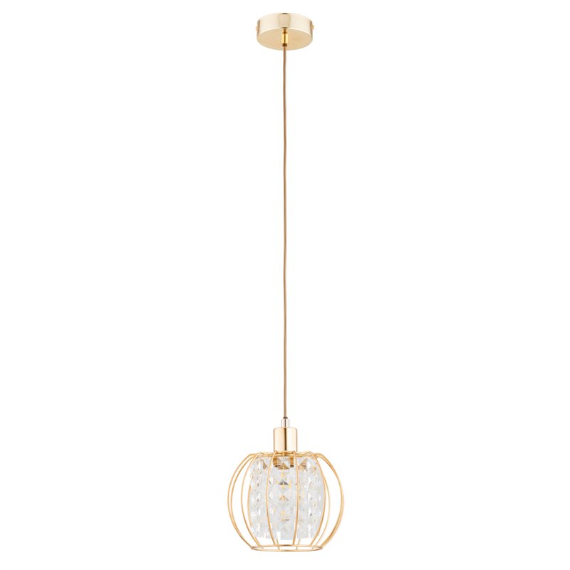 KRISTAL ZŁOTA MIX 1xE27 Alfa Lampa Wisząca KRISTAL ZŁOTA MIX 1xE27 Alfa Lampa Wisząca