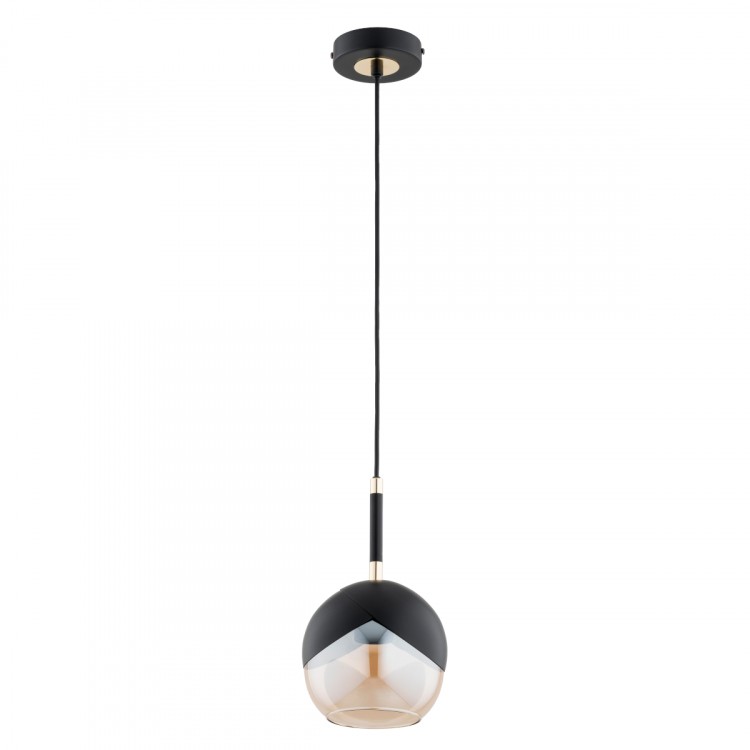PRADA CZARNA & ZŁOTA 1xE27 Alfa Lampa Wisząca 61339