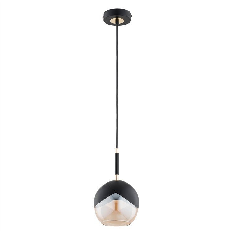 PRADA CZARNA & ZŁOTA 1xE27 Alfa Lampa Wisząca
