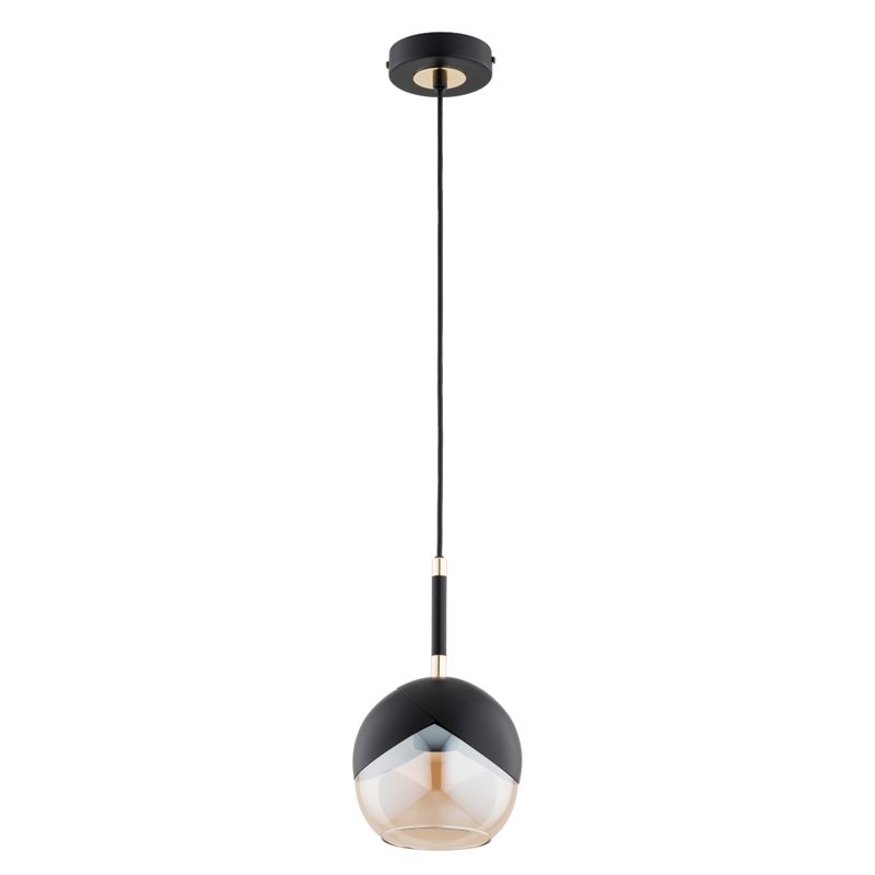 PRADA CZARNA & ZŁOTA 1xE27 Alfa Lampa Wisząca PRADA CZARNA & ZŁOTA 1xE27 Alfa Lampa Wisząca