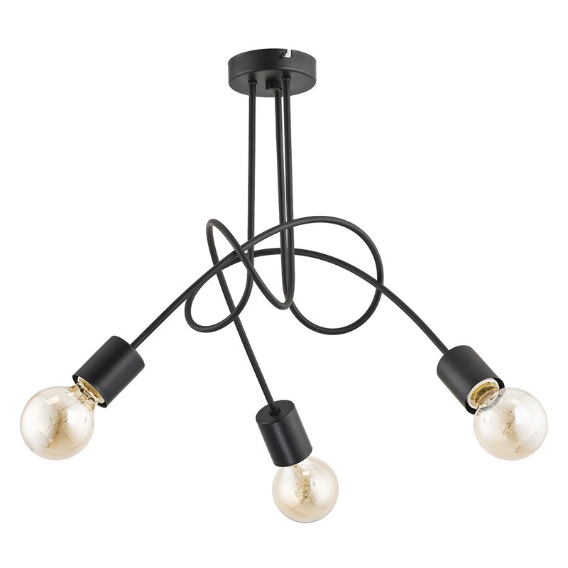TANGO CZARNA 3xE27 Alfa Lampa Sufitowa TANGO CZARNA 3xE27 Alfa Lampa Sufitowa