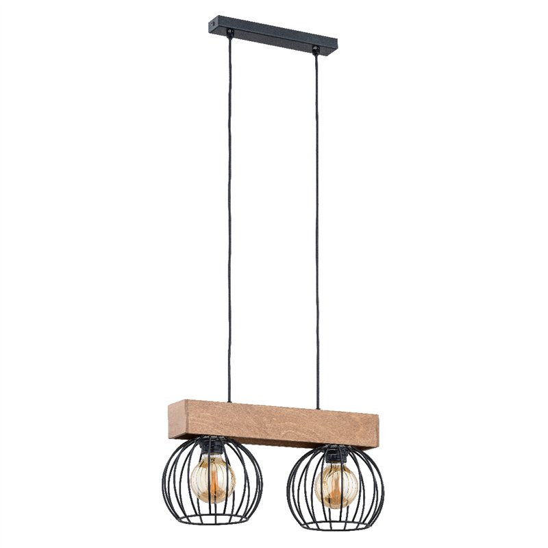 ARIZAN SLIM DREWNIANA 2xE27 Alfa Lampa Wisząca ARIZAN SLIM DREWNIANA 2xE27 Alfa Lampa Wisząca