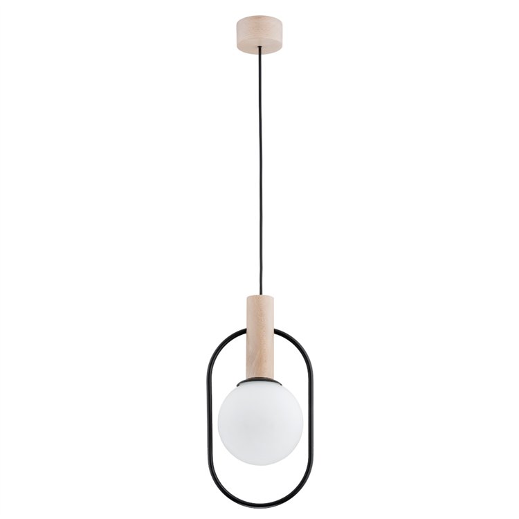 MIKI DREWNIANA 1xE14 Alfa Lampa Wisząca
