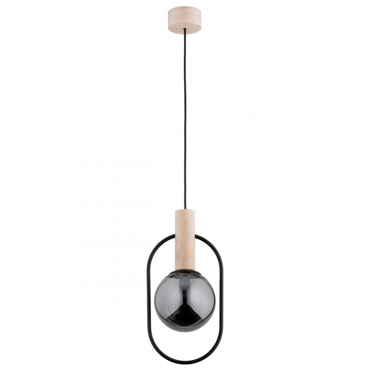 NIKI DREWNIANA 1xE14 Alfa Lampa Wisząca 61154