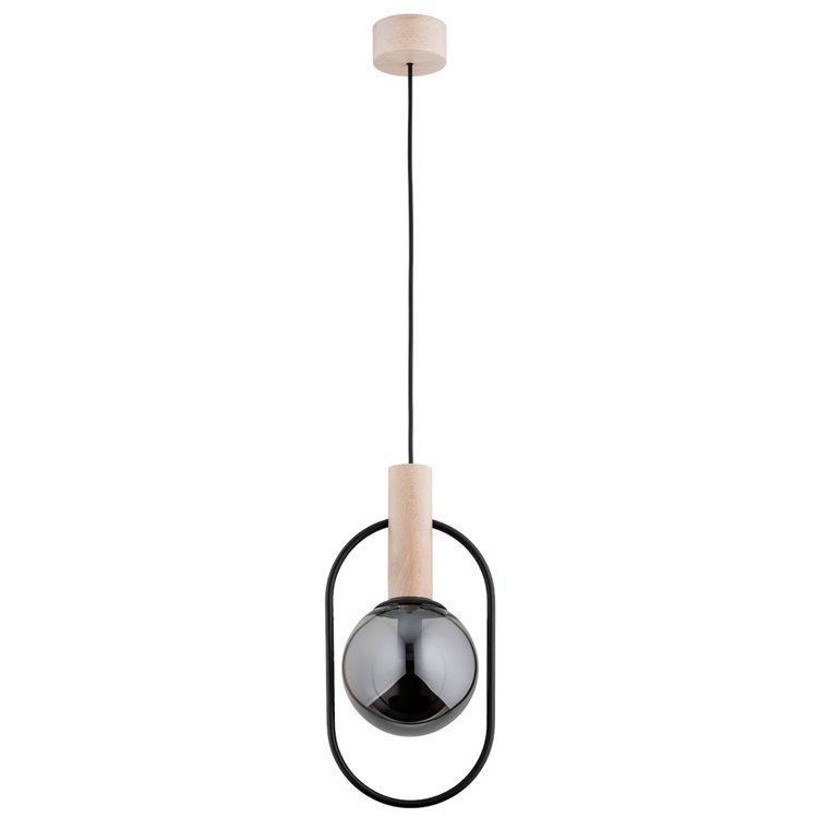 NIKI DREWNIANA 1xE14 Alfa Lampa Wisząca