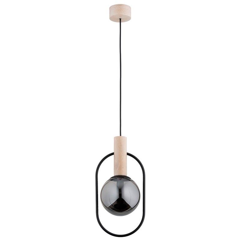 NIKI DREWNIANA 1xE14 Alfa Lampa Wisząca NIKI DREWNIANA 1xE14 Alfa Lampa Wisząca