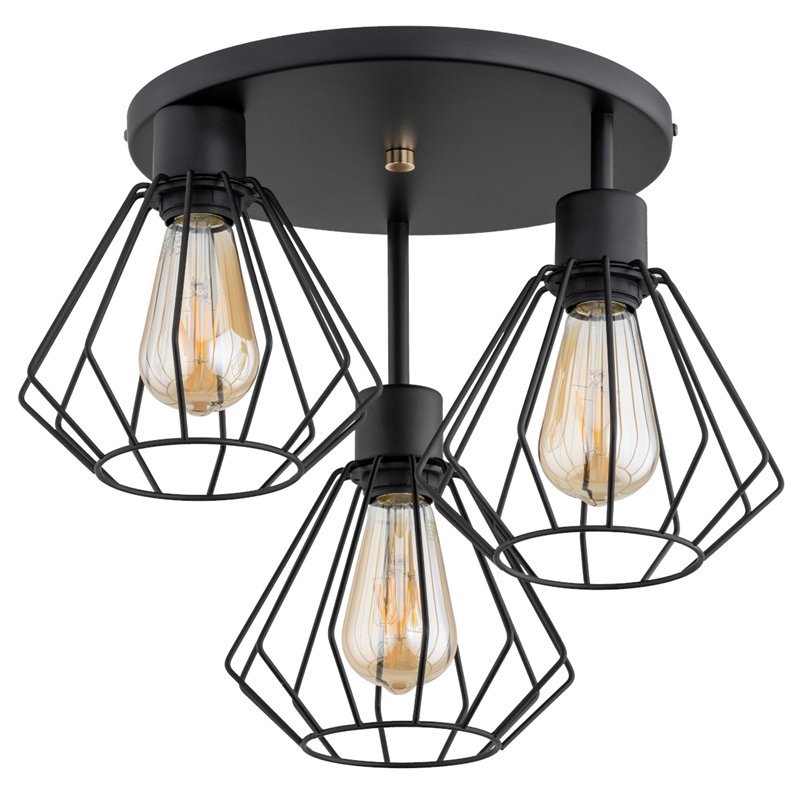 TUET MIX CZARNA 3xE27 Alfa Lampa Sufitowa TUET MIX CZARNA 3xE27 Alfa Lampa Sufitowa