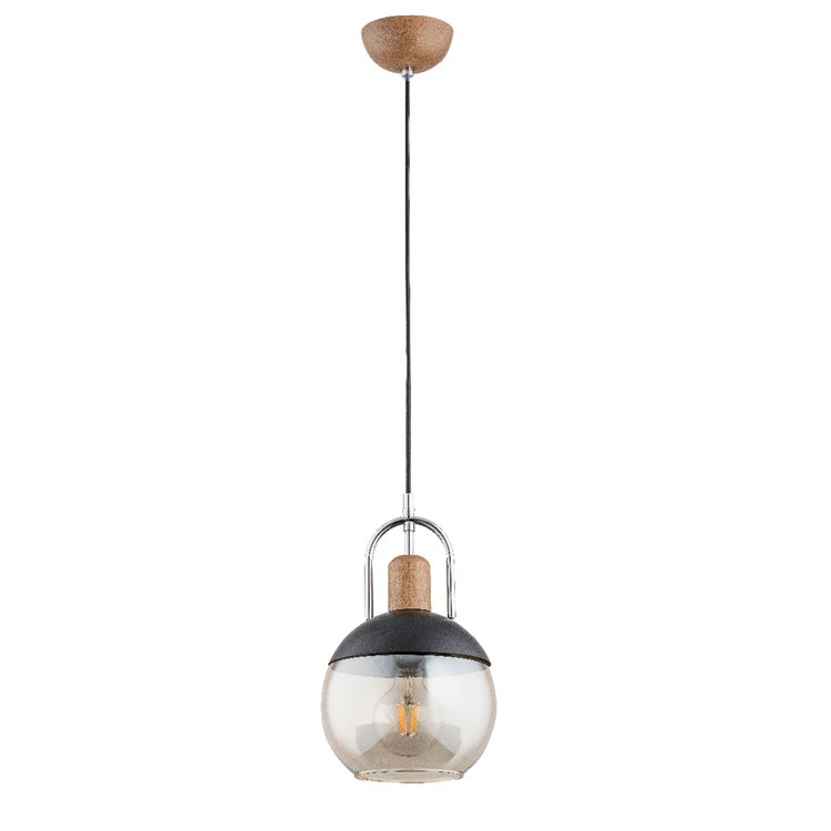 IRON DREWNIANA 1xE27 Alfa Lampa Wisząca