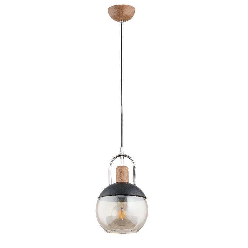 IRON DREWNIANA 1xE27 Alfa Lampa Wisząca IRON DREWNIANA 1xE27 Alfa Lampa Wisząca