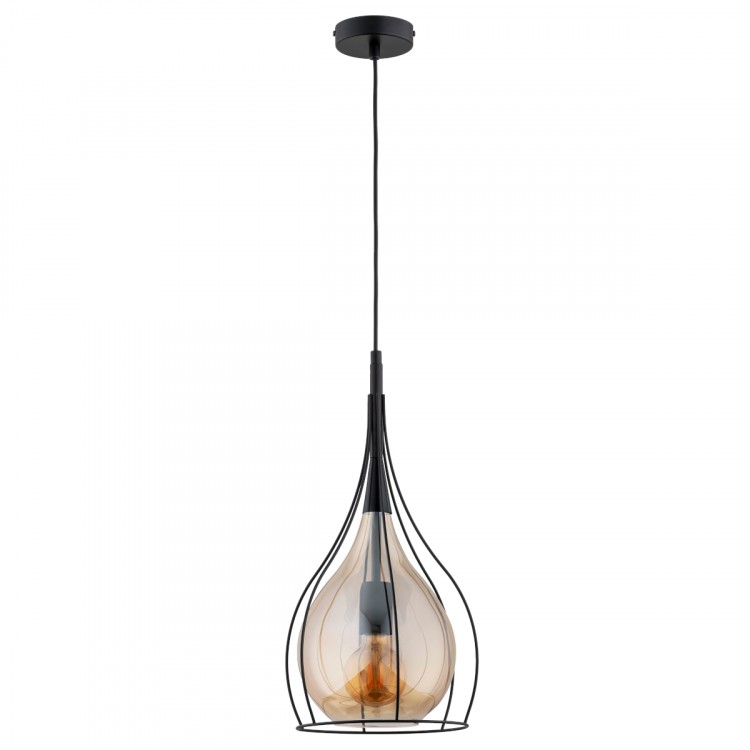 LOTUS DUO CZARNA 1xE27 Alfa Lampa Wisząca 61282