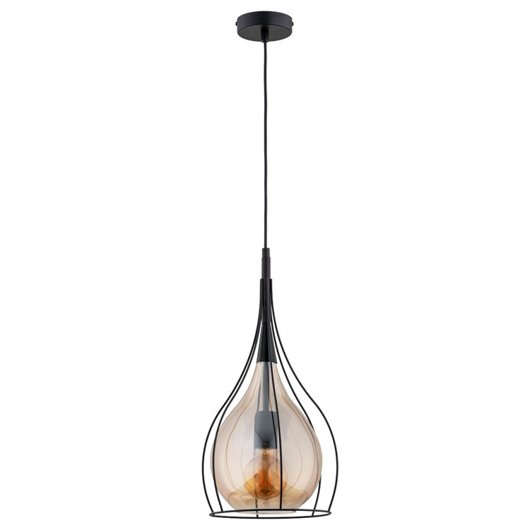 LOTUS DUO CZARNA 1xE27 Alfa Lampa Wisząca