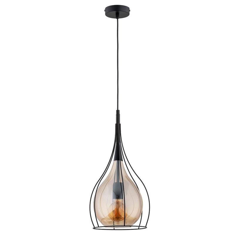 LOTUS DUO CZARNA 1xE27 Alfa Lampa Wisząca LOTUS DUO CZARNA 1xE27 Alfa Lampa Wisząca