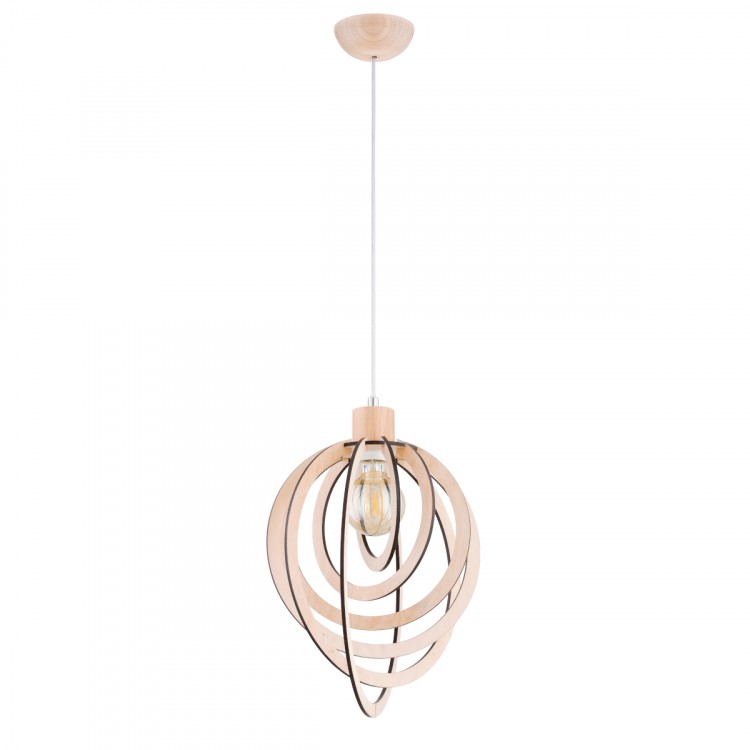 SOLINA DREWNIANA 1xE27 Alfa Lampa Wisząca 61372