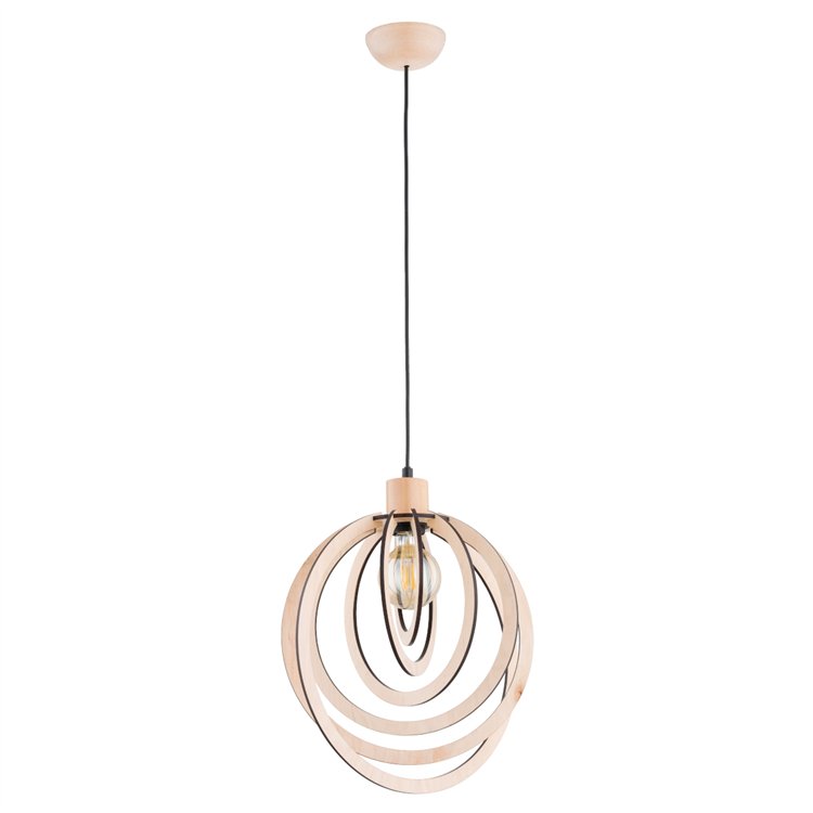 SOLINA DREWNIANA 1xE27 Alfa Lampa Wisząca