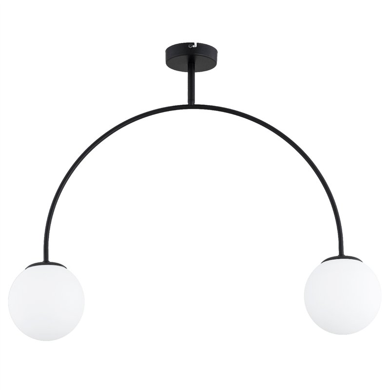 BENDO CZARNA & BIAŁA 2xE14 Alfa Lampa Sufitowa BENDO CZARNA & BIAŁA 2xE14 Alfa Lampa Sufitowa