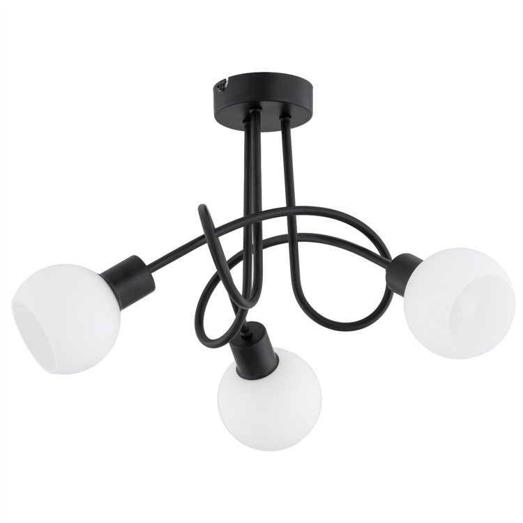 ERYKA CZARNA 3xE14 Alfa Lampa Sufitowa