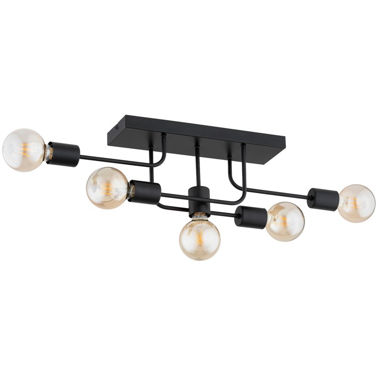 GOISA CZARNA 5xE27 Alfa Lampa Sufitowa