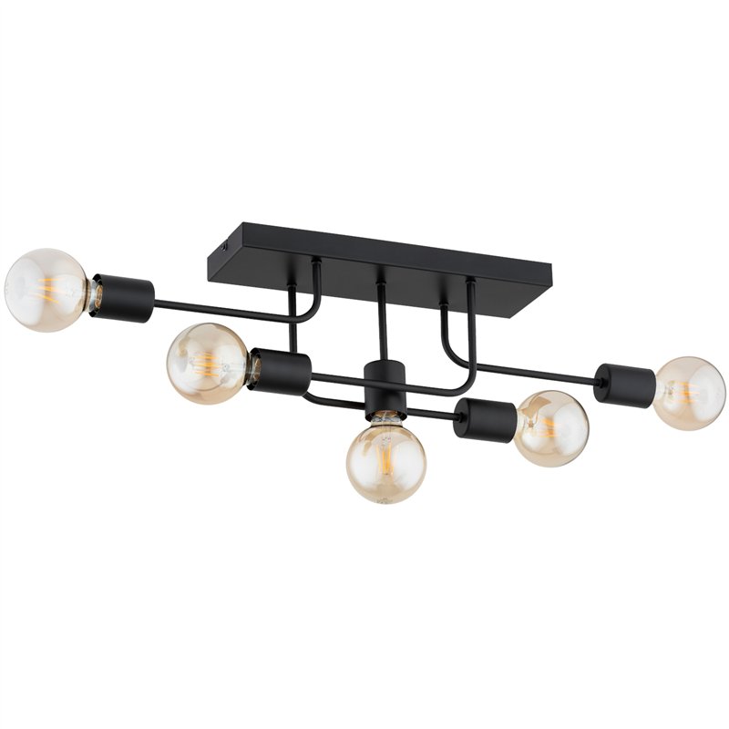GOISA CZARNA 5xE27 Alfa Lampa Sufitowa GOISA CZARNA 5xE27 Alfa Lampa Sufitowa