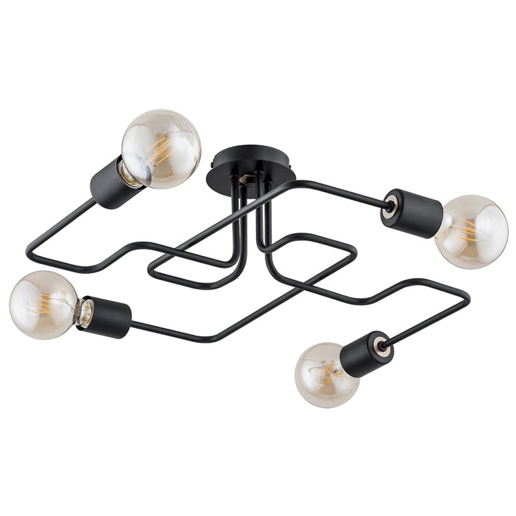 HOOK CZARNA 4xE27 Alfa Lampa Sufitowa