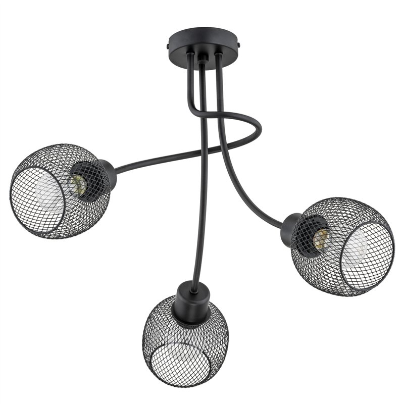 PLENA DUO CZARNA 3xE27 Alfa Lampa Sufitowa PLENA DUO CZARNA 3xE27 Alfa Lampa Sufitowa