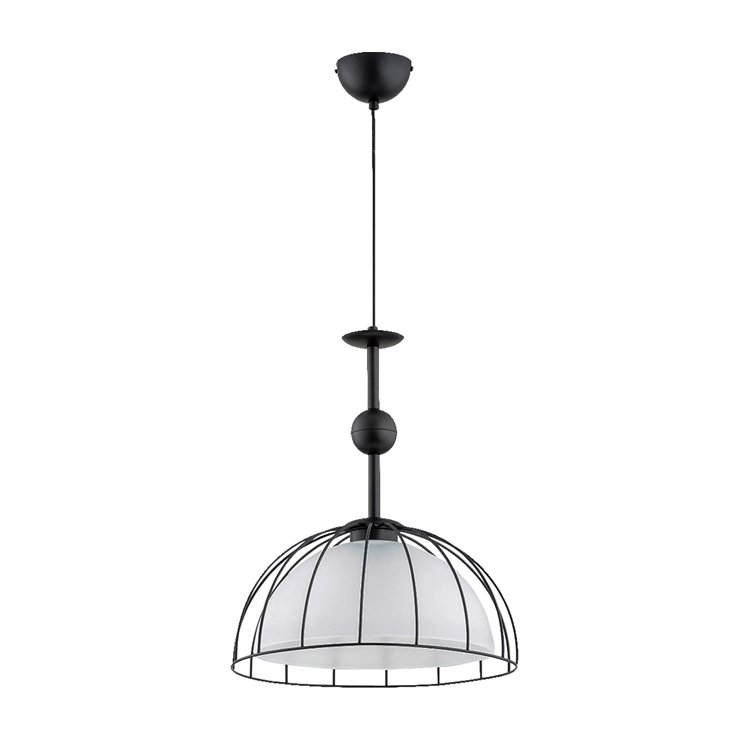 GOLLA CZARNO-BIAŁA 1xE27 Alfa Lampa Wisząca