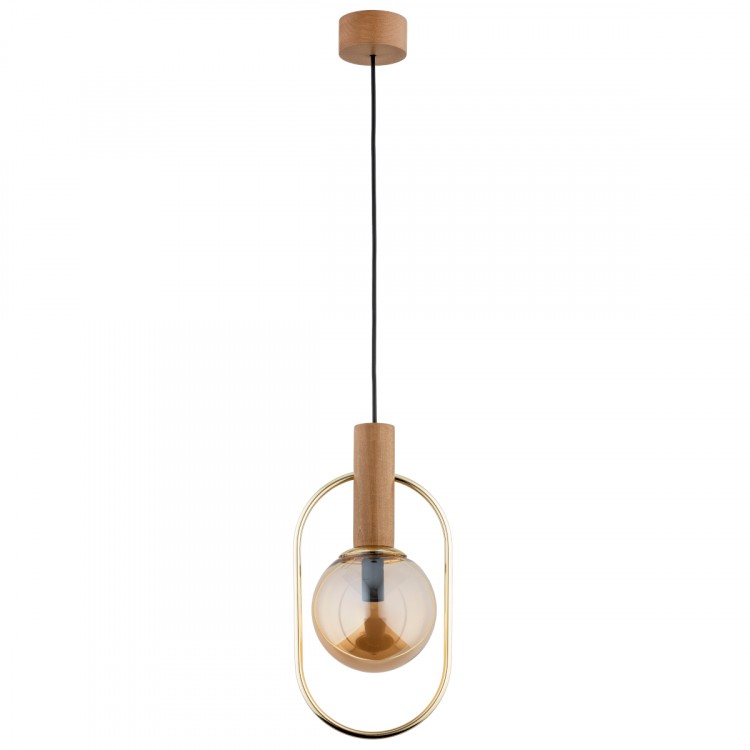 MUFI DREWNIANA 1xE14 Alfa Lampa Wisząca 61153