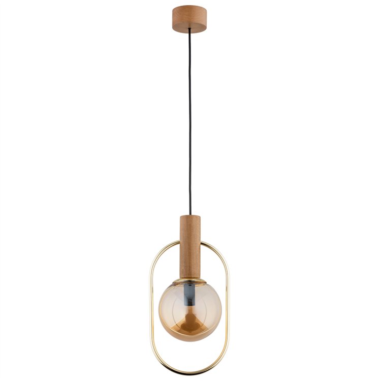 MUFI DREWNIANA 1xE14 Alfa Lampa Wisząca