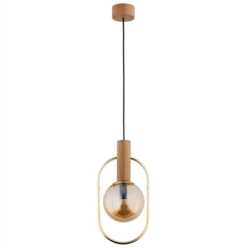MUFI DREWNIANA 1xE14 Alfa Lampa Wisząca MUFI DREWNIANA 1xE14 Alfa Lampa Wisząca