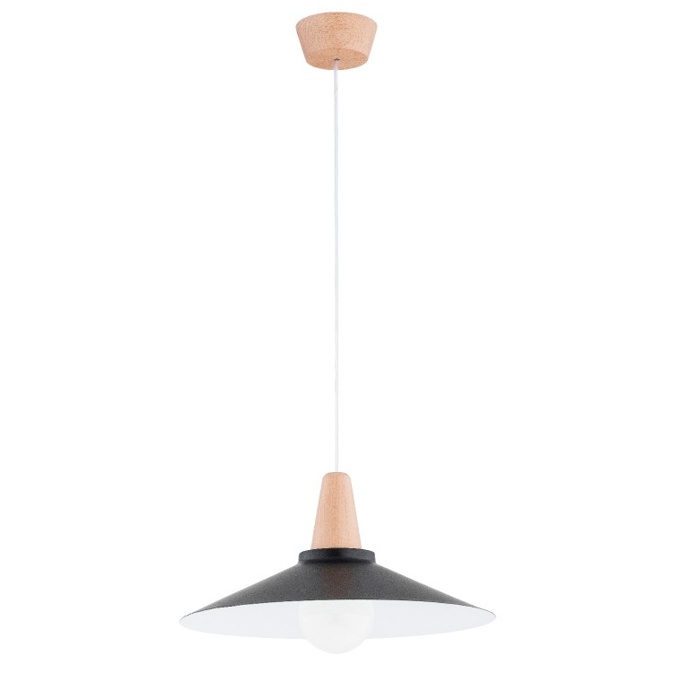 NILAN CZARNA 1xE27 Alfa Lampa Wisząca 61398