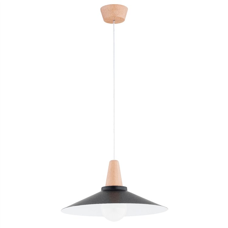 NILAN CZARNA 1xE27 Alfa Lampa Wisząca