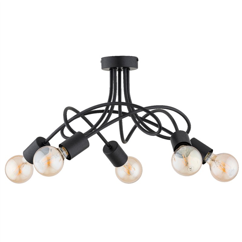 ERGO PRO CZARNA 5xE27 Alfa Lampa Sufitowa ERGO PRO CZARNA 5xE27 Alfa Lampa Sufitowa