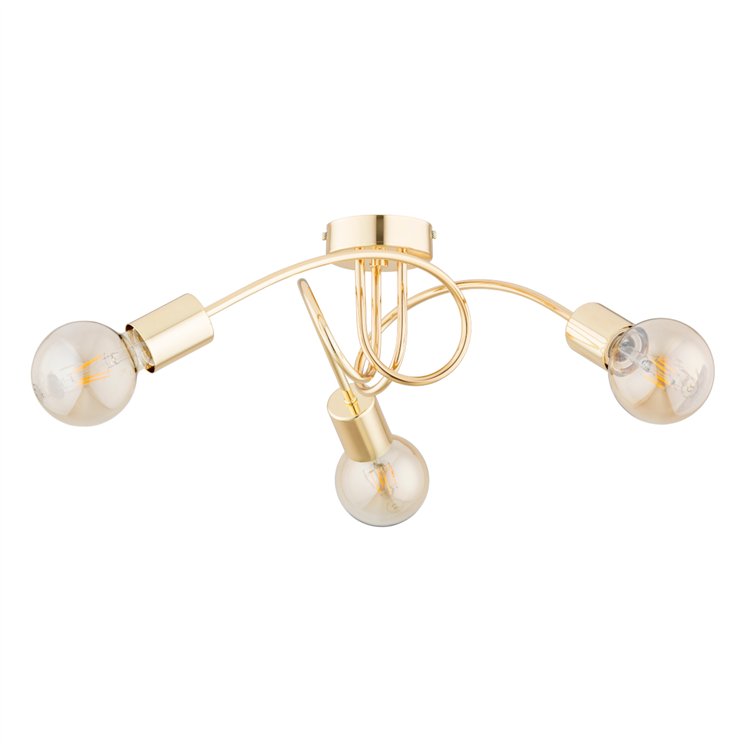 FARTA ZŁOTA 3xE27 Alfa Lampa Sufitowa