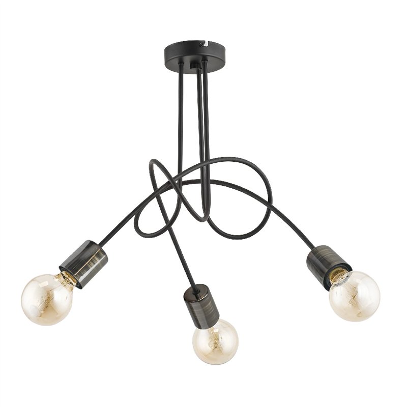 TANGO 58 NEW CZARNA 3xE27 Alfa Lampa Sufitowa TANGO 58 NEW CZARNA 3xE27 Alfa Lampa Sufitowa