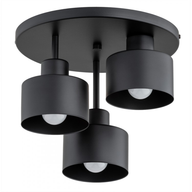 ERANI CZARNA 3xE27 Alfa Lampa Sufitowa 62346