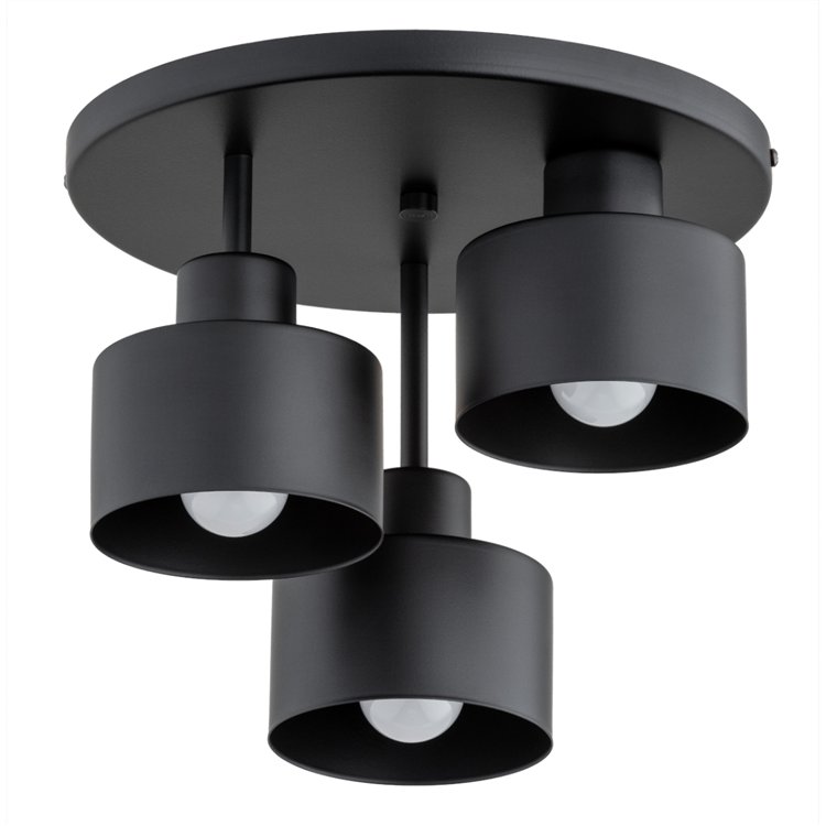 ERANI CZARNA 3xE27 Alfa Lampa Sufitowa